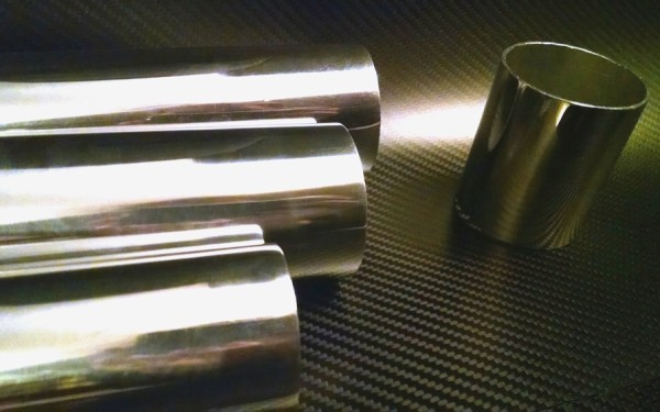 Aluminum tubes resting at various angles